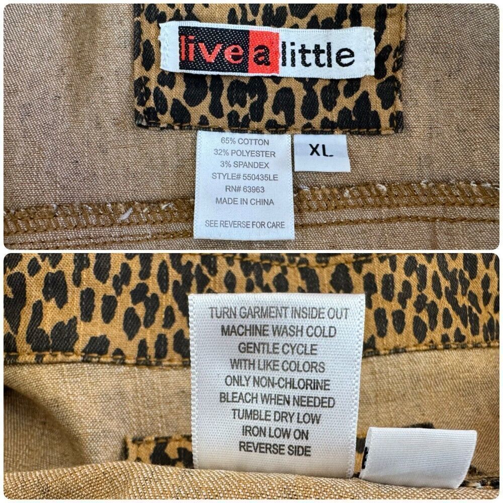 AEROSMITH Leopard Rhinestone Embellished Upcycled Retro Vintage Jacket Size XL - Picture 13 of 13